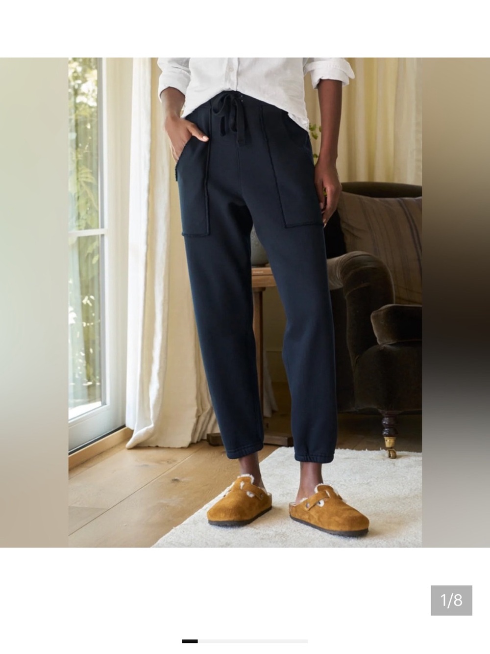Frank & Eileen Navy  Drawstring Pocket Joggers